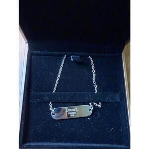 Loewe Silver Pendant Tag Necklace
